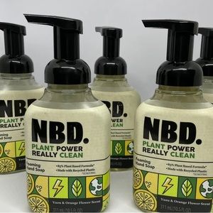 NBD Plant Power Yuzu & Orange Flower Scent Foaming Hand Soap 10.5 oz Lot Of 5